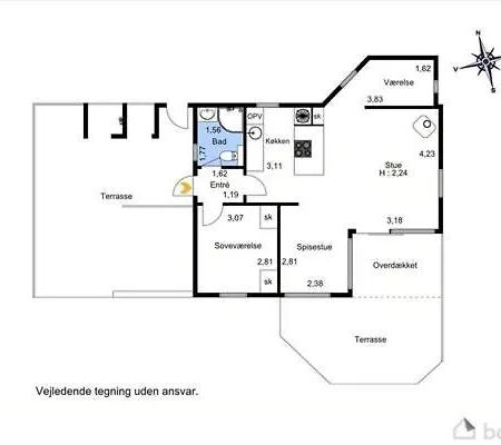 度假居 Charming Just 450 M From The Water *